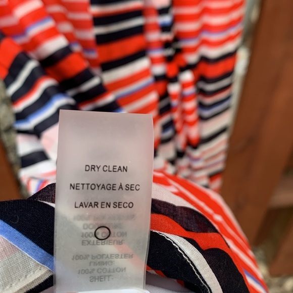 NWT Tommy Hilfiger Sleeveless Belted Horizontal Stripe Midi Dress Size 10 - Picture 12 of 12